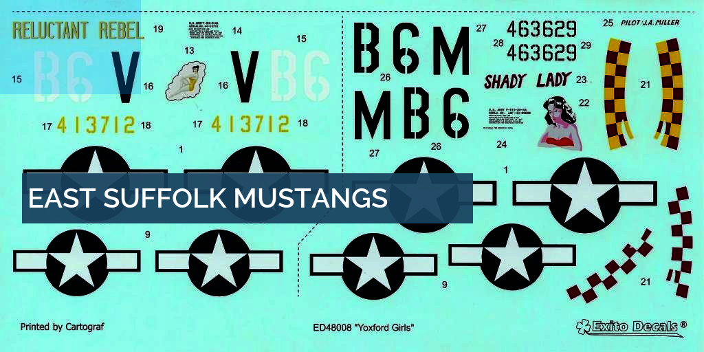 Details about   Exito Decals 1/48 YOXFORD GIRLS NORTH AMERICAN P-51D MUSTANG Fighter 